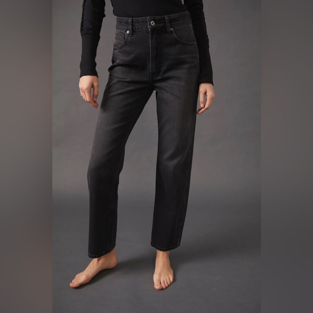 Free People We The Free High-Rise Straight Leg Women’s Jeans - Black size 27